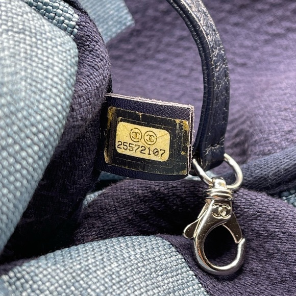 Chanel Deauville Denim Cruise Collection Large Shopper 2 Way Chain Tote Bag Rare - Picture 14 of 15